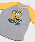 green bay packers big helmet raglan