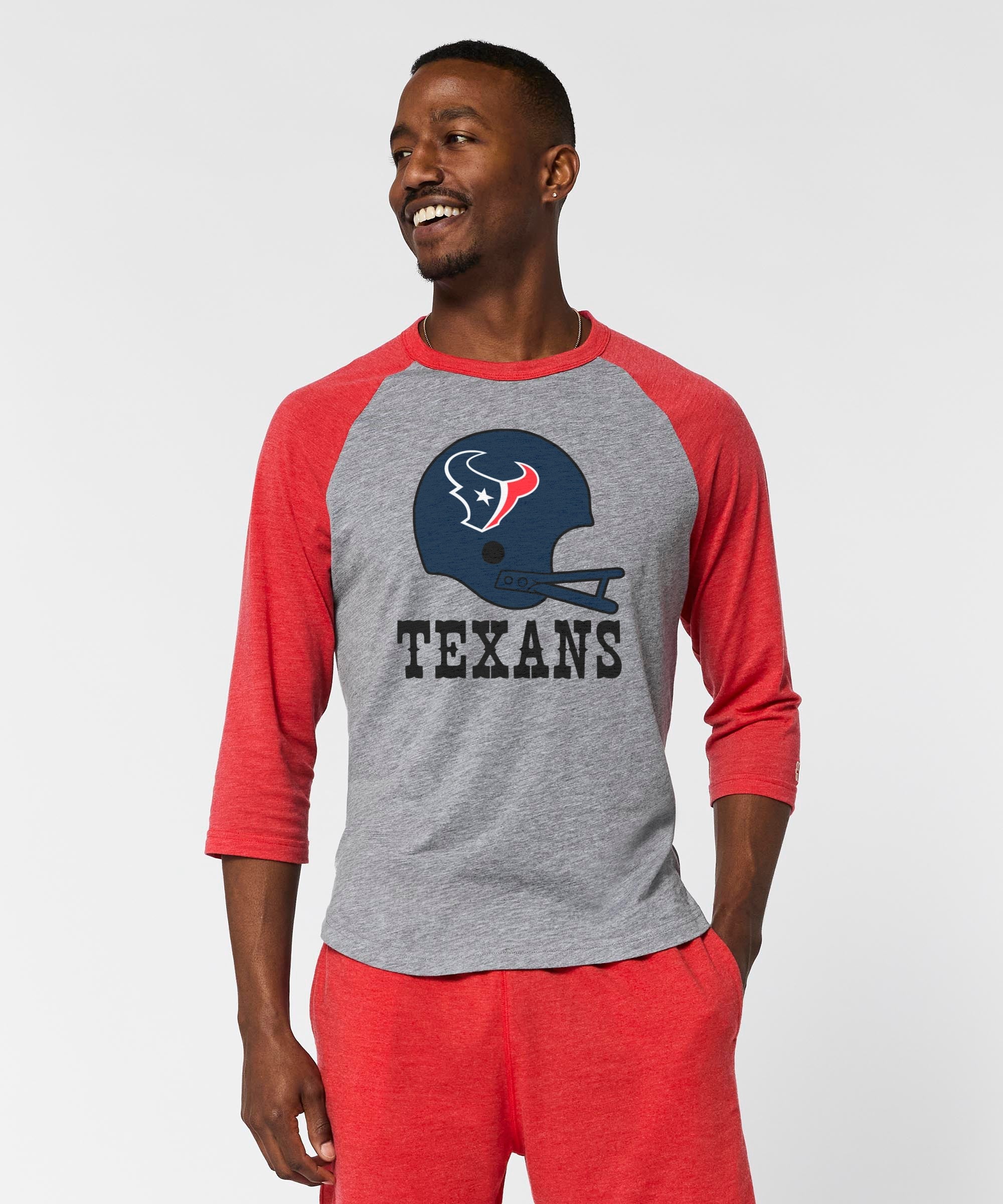 houston texans big helmet raglan