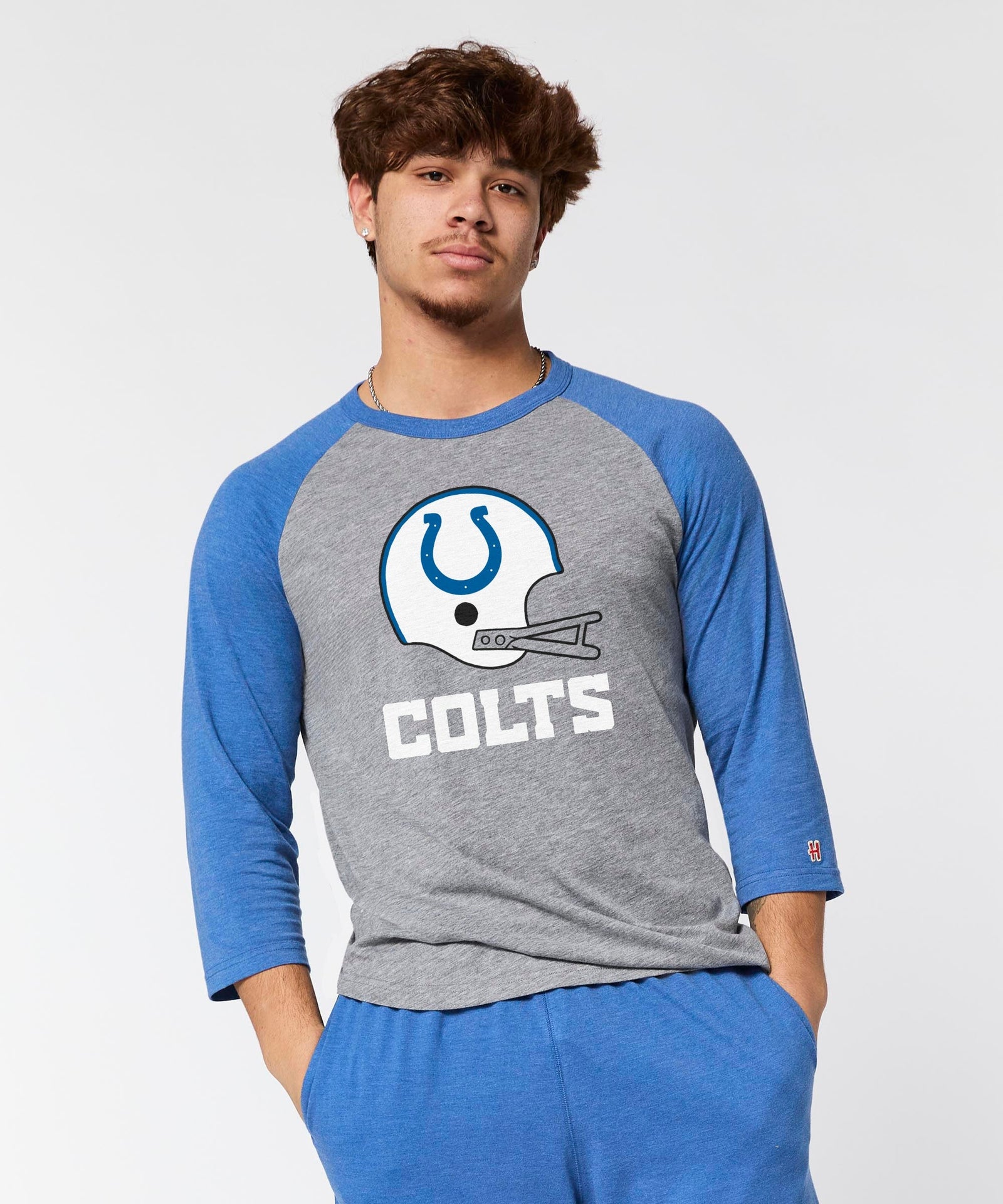 indianapolis colts big helmet raglan