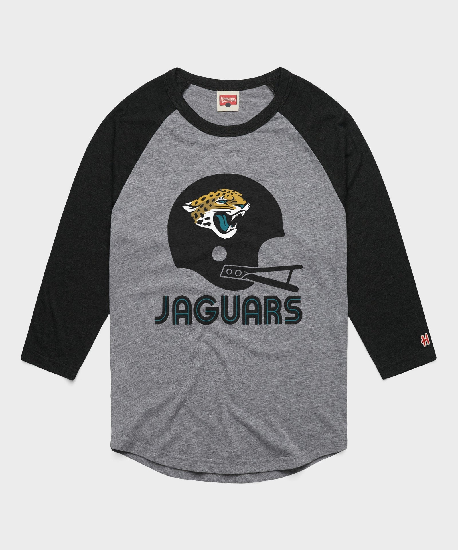jacksonville jaguars big helmet raglan