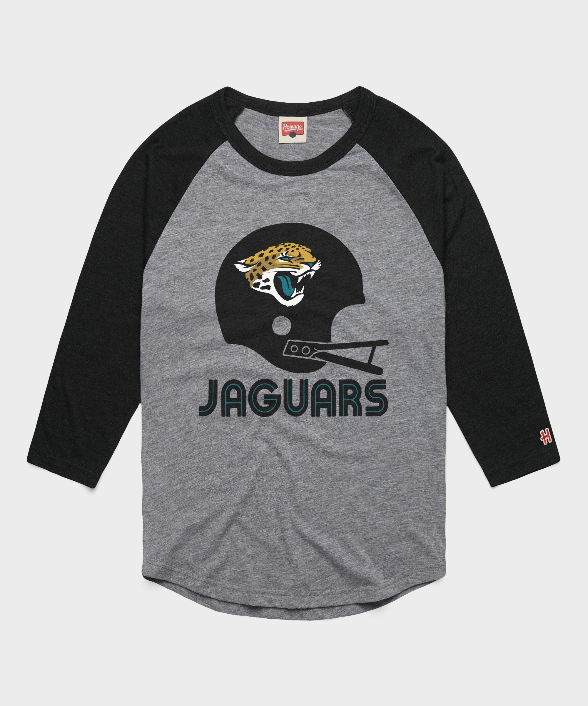 jacksonville jaguars big helmet raglan