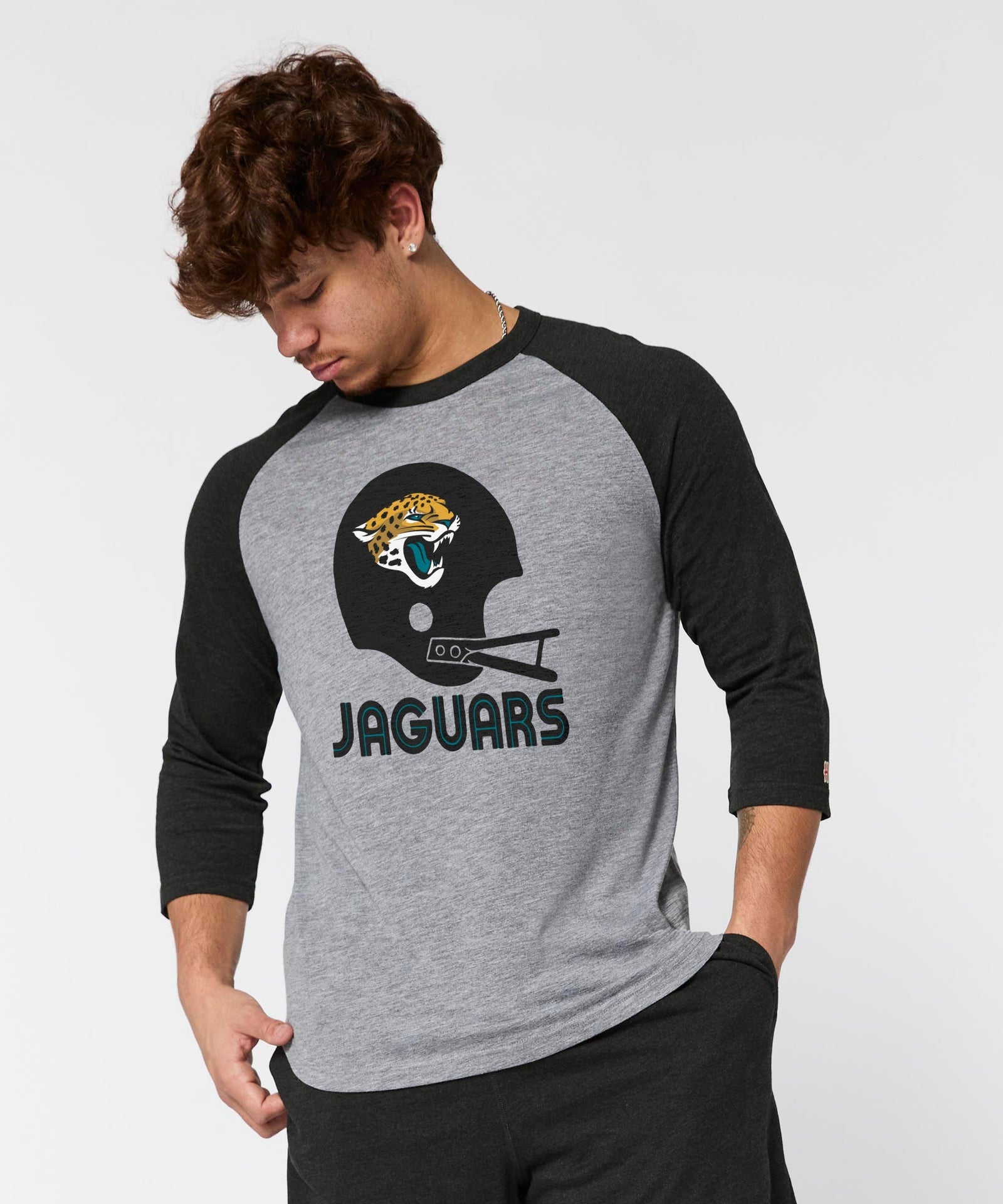 jacksonville jaguars big helmet raglan