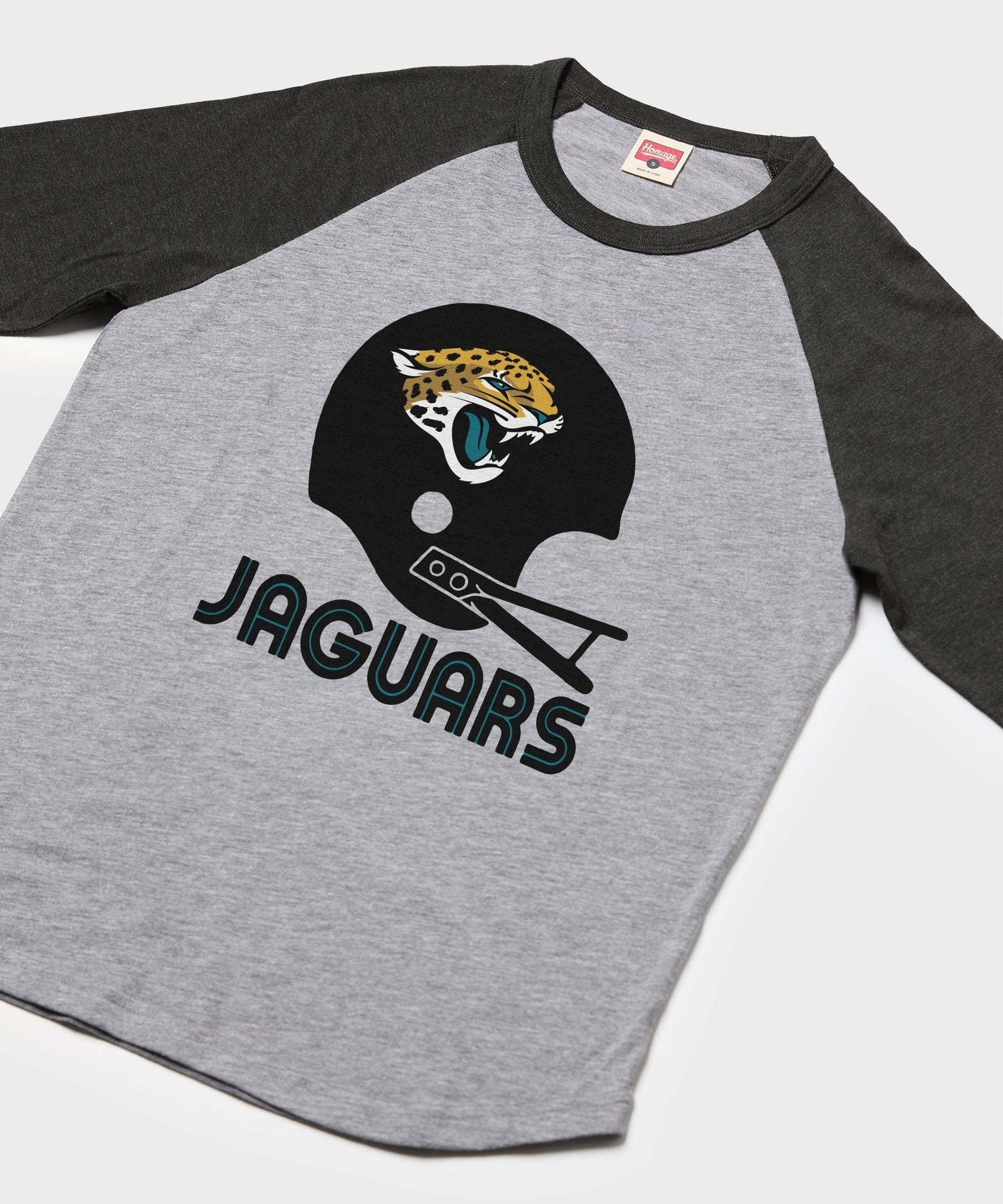jacksonville jaguars big helmet raglan