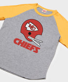 kansas city chiefs big helmet raglan