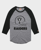 las vegas raiders big helmet raglan