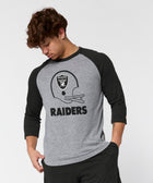 las vegas raiders big helmet raglan