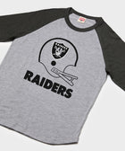 las vegas raiders big helmet raglan