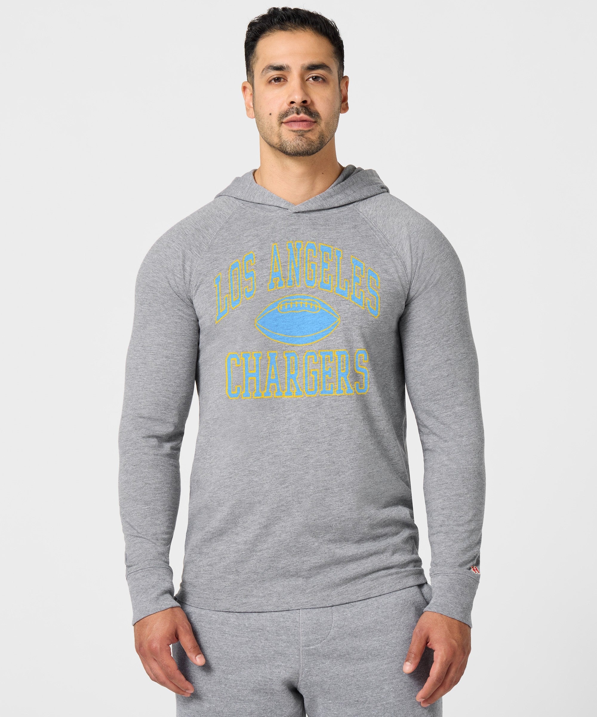 los angeles chargers gridiron lightweight hoodie