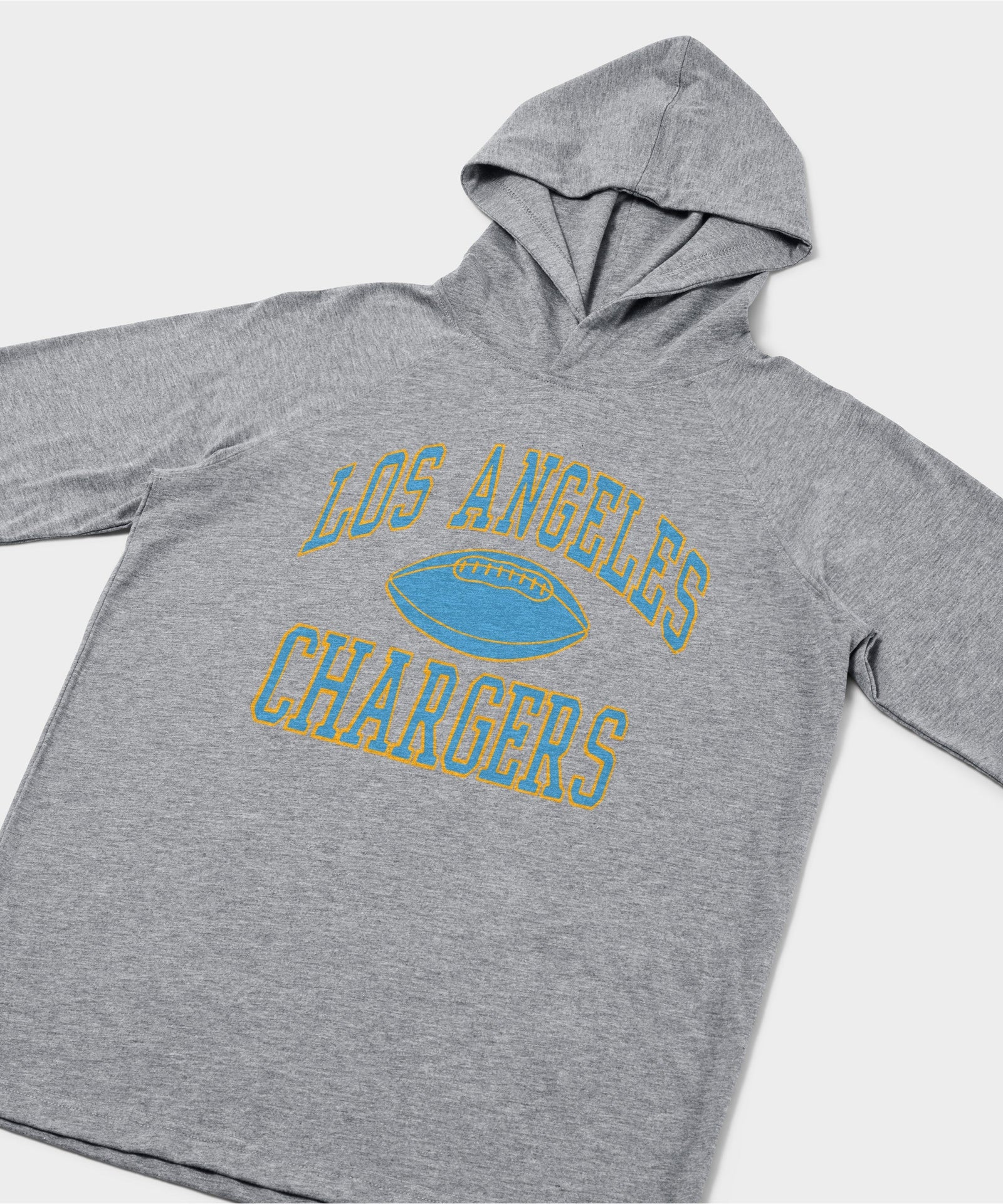 los angeles chargers gridiron lightweight hoodie