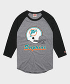 miami dolphins big helmet raglan