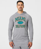 miami dolphins gridiron lightweight hoodie