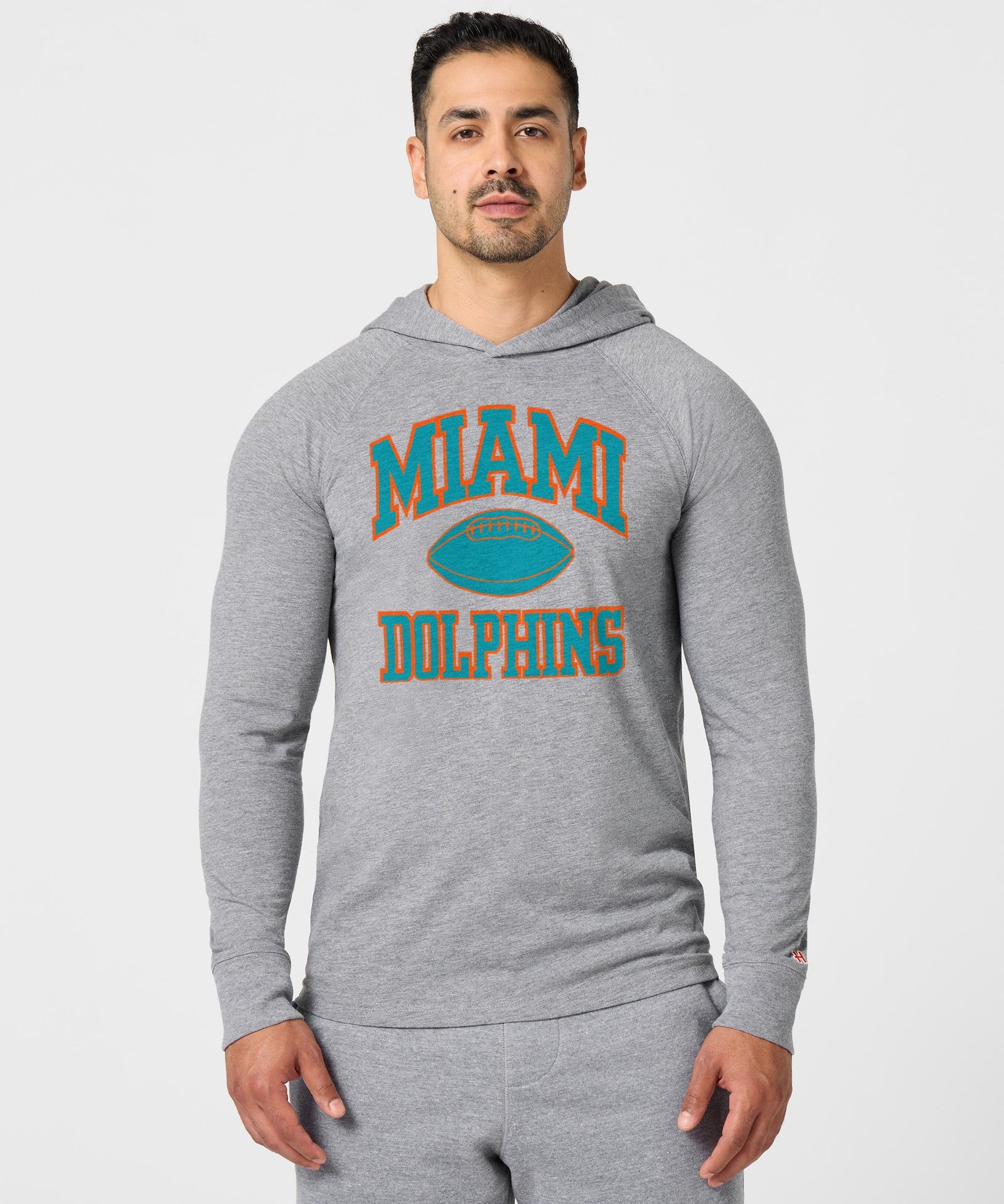 miami dolphins gridiron lightweight hoodie