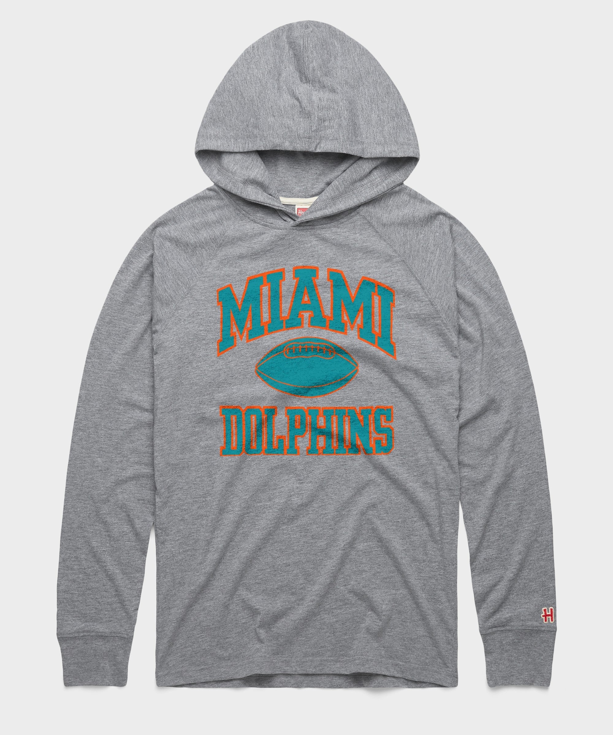 miami dolphins gridiron lightweight hoodie