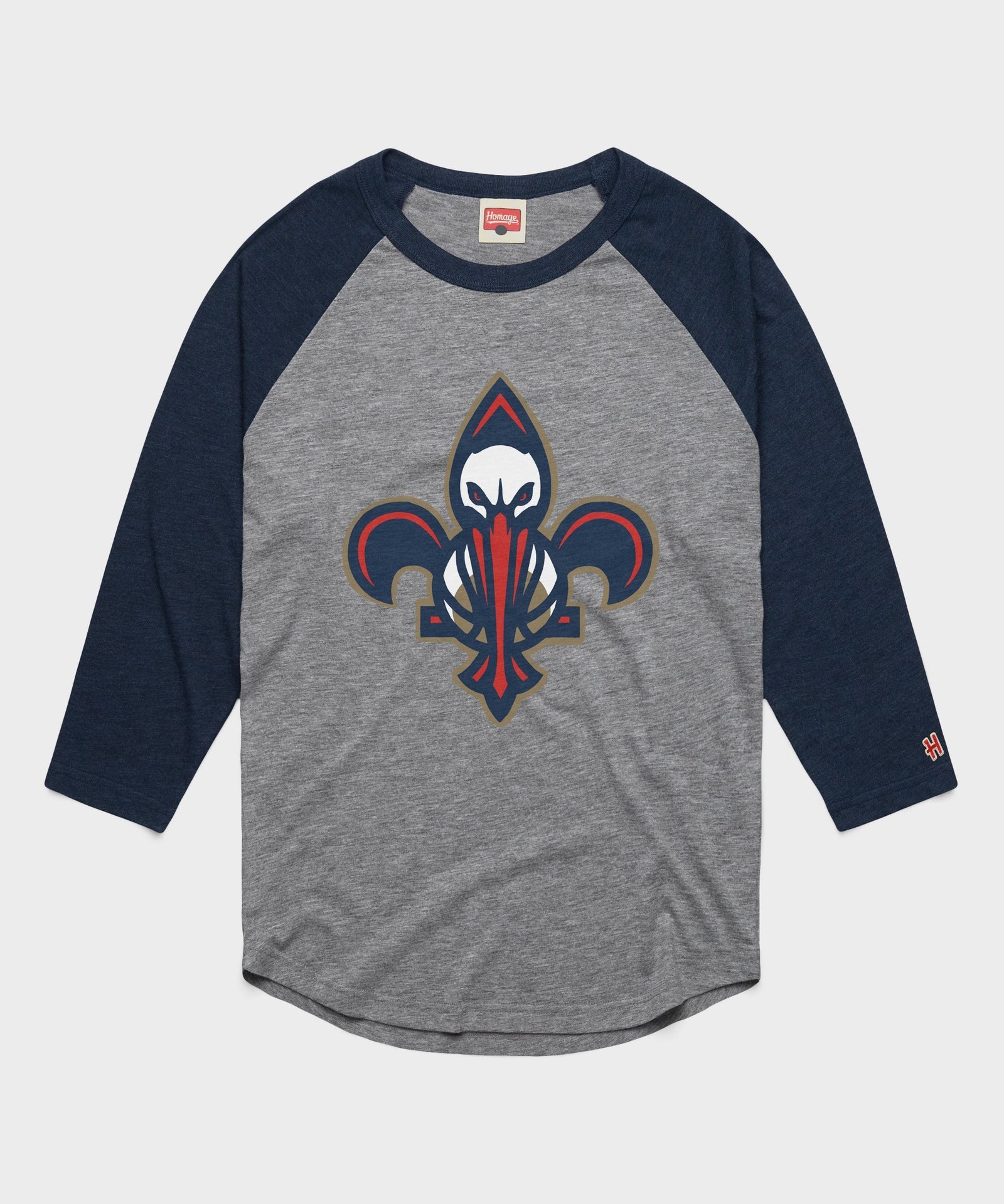 new orleans pelicans logo raglan