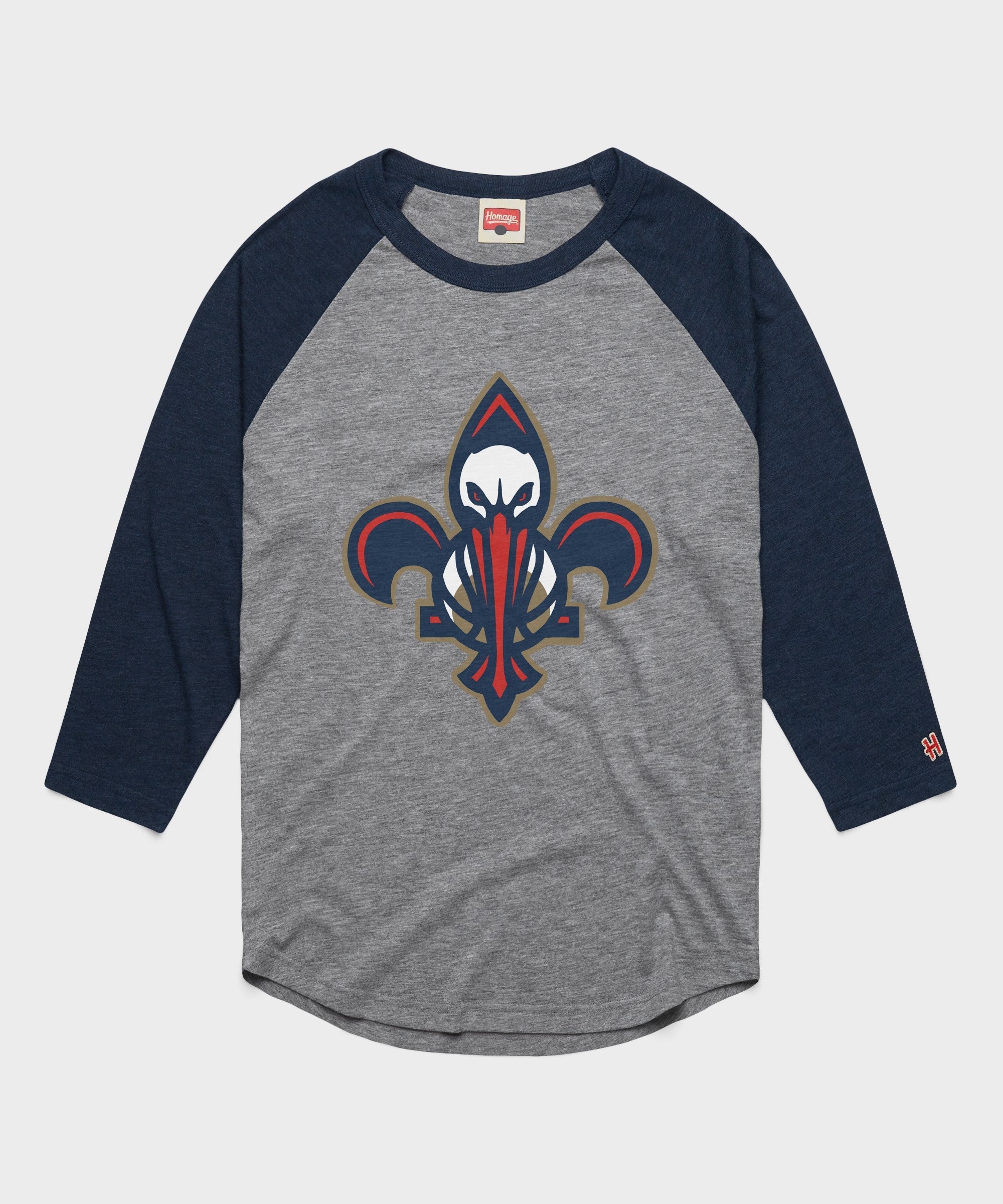 new orleans pelicans logo raglan