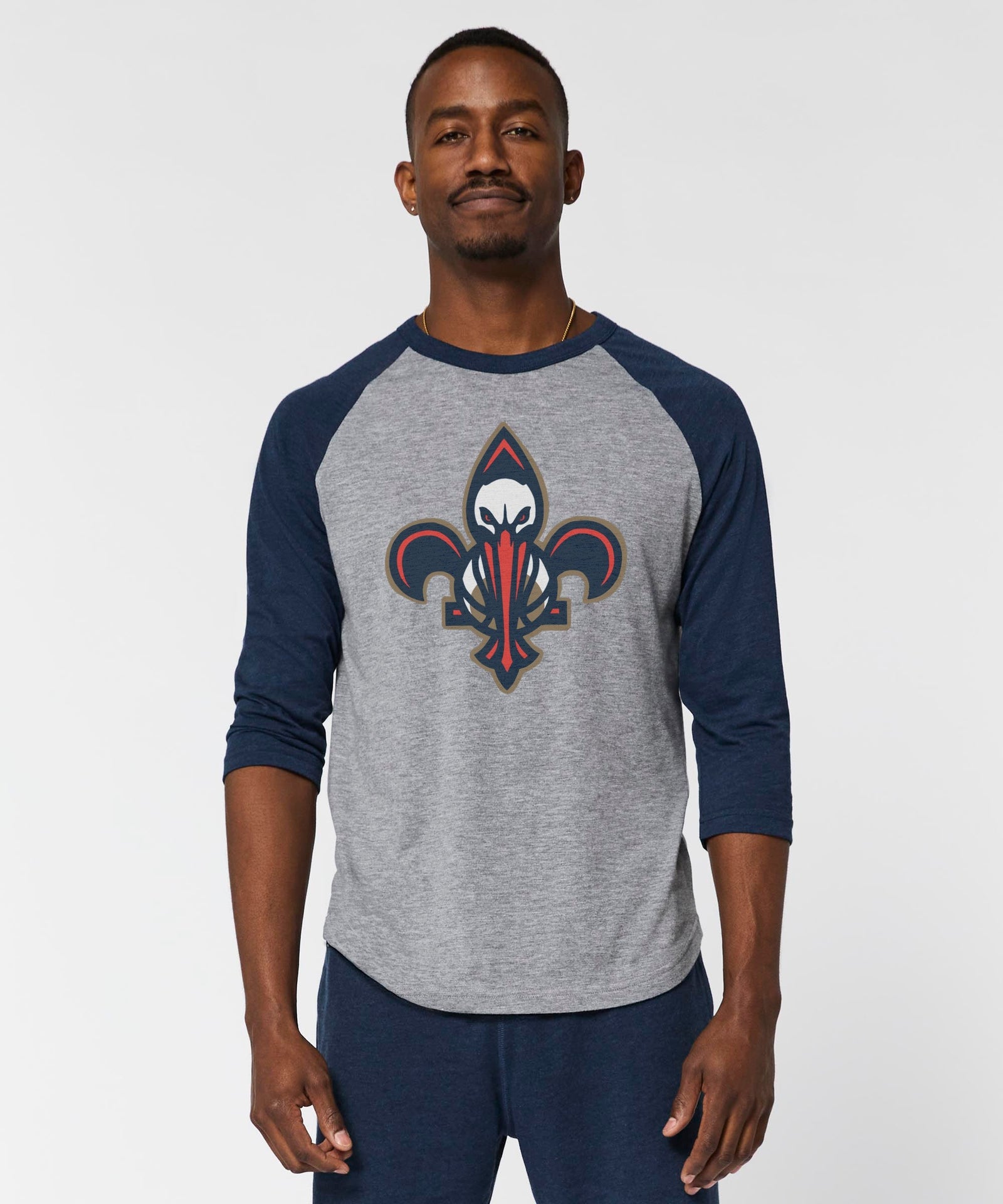 new orleans pelicans logo raglan