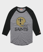 new orleans saints big helmet raglan