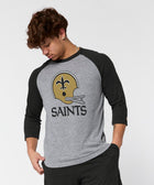 new orleans saints big helmet raglan