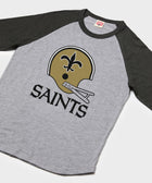 new orleans saints big helmet raglan