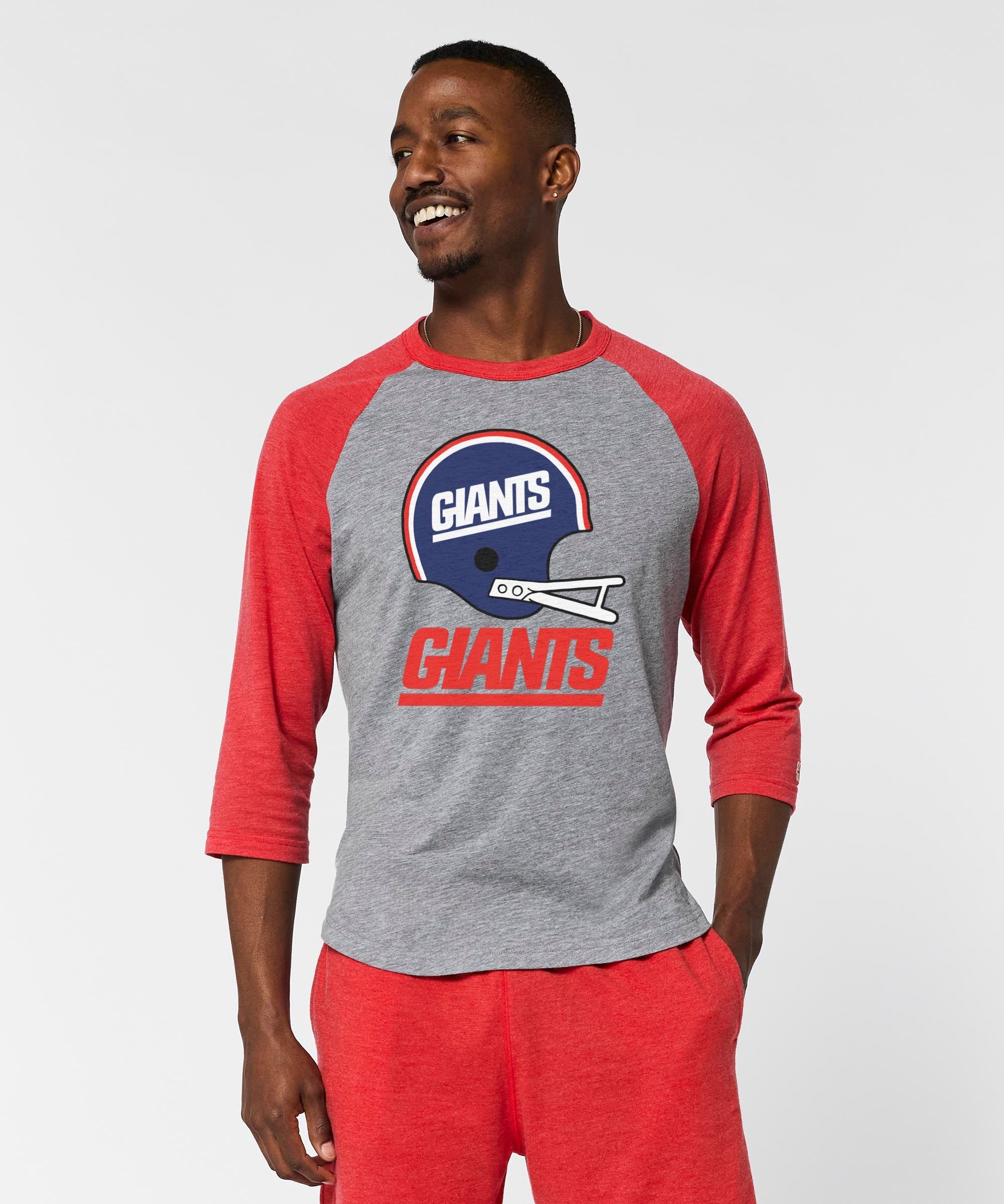 new york giants big helmet raglan