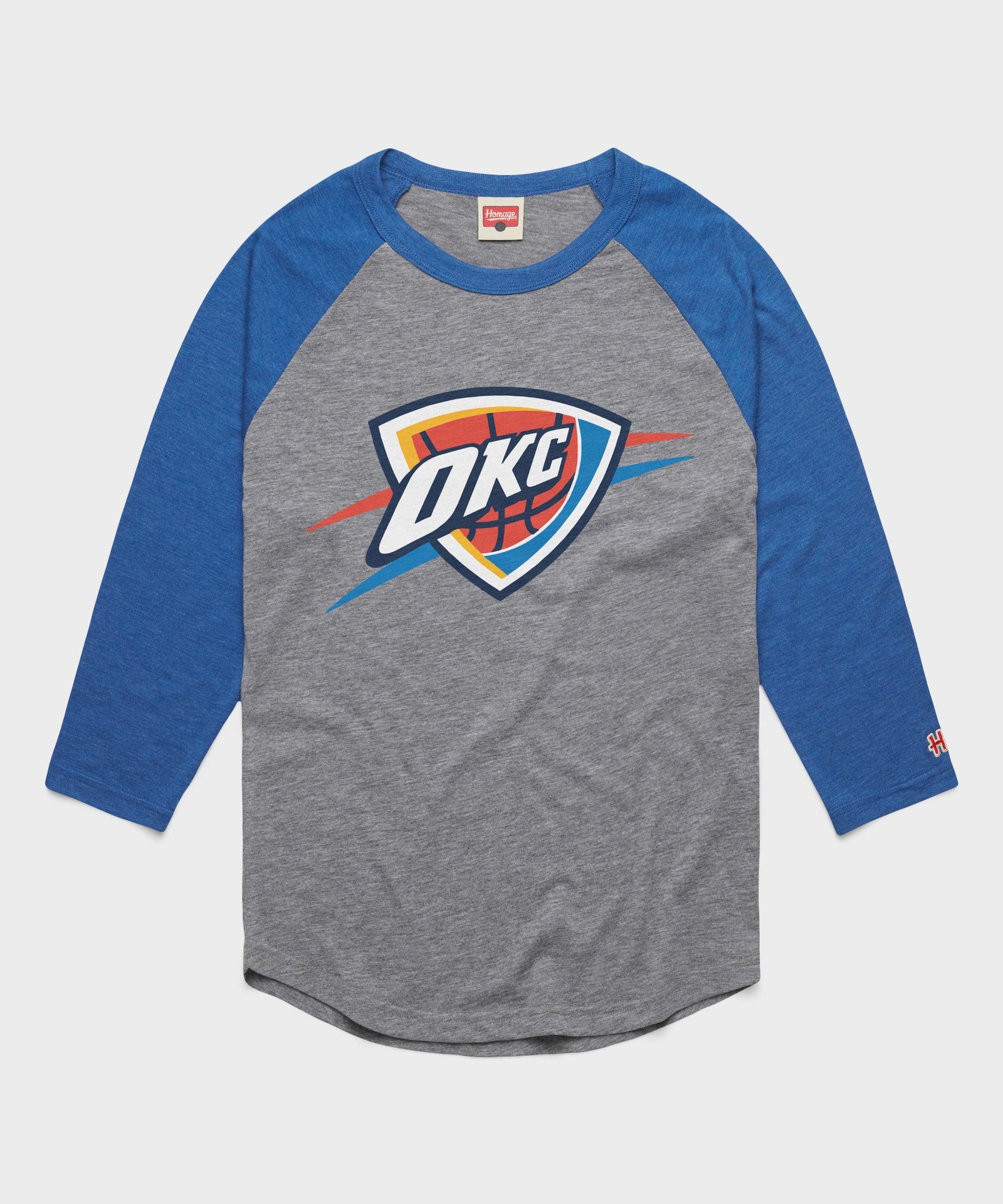 okc thunder logo raglan