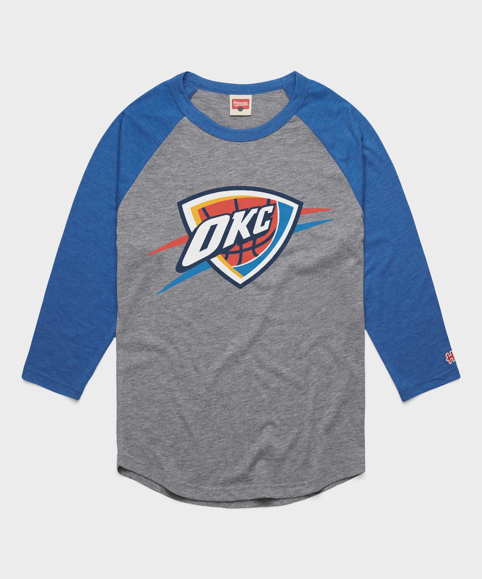 okc thunder logo raglan