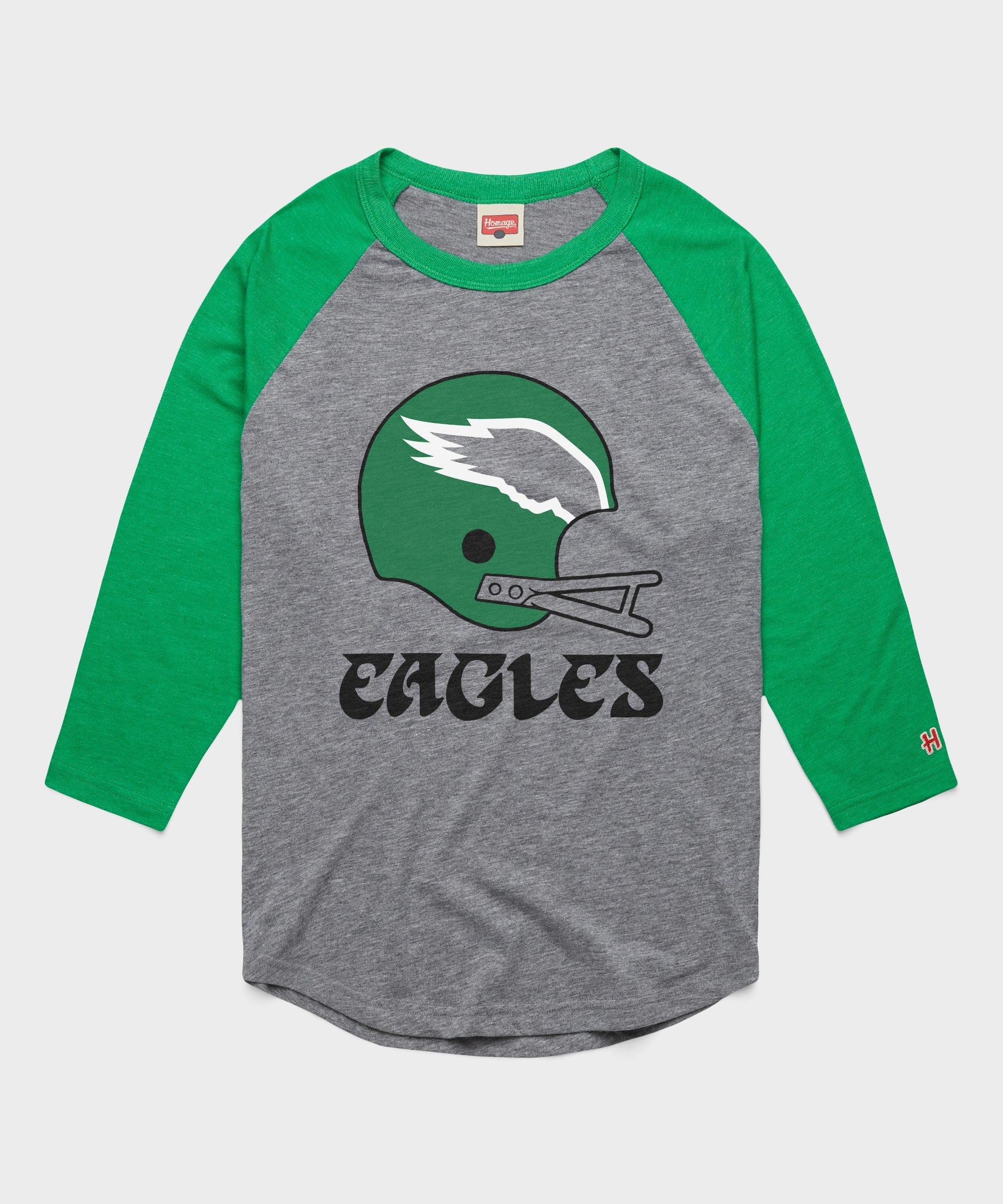 philadelphia eagles big helmet raglan