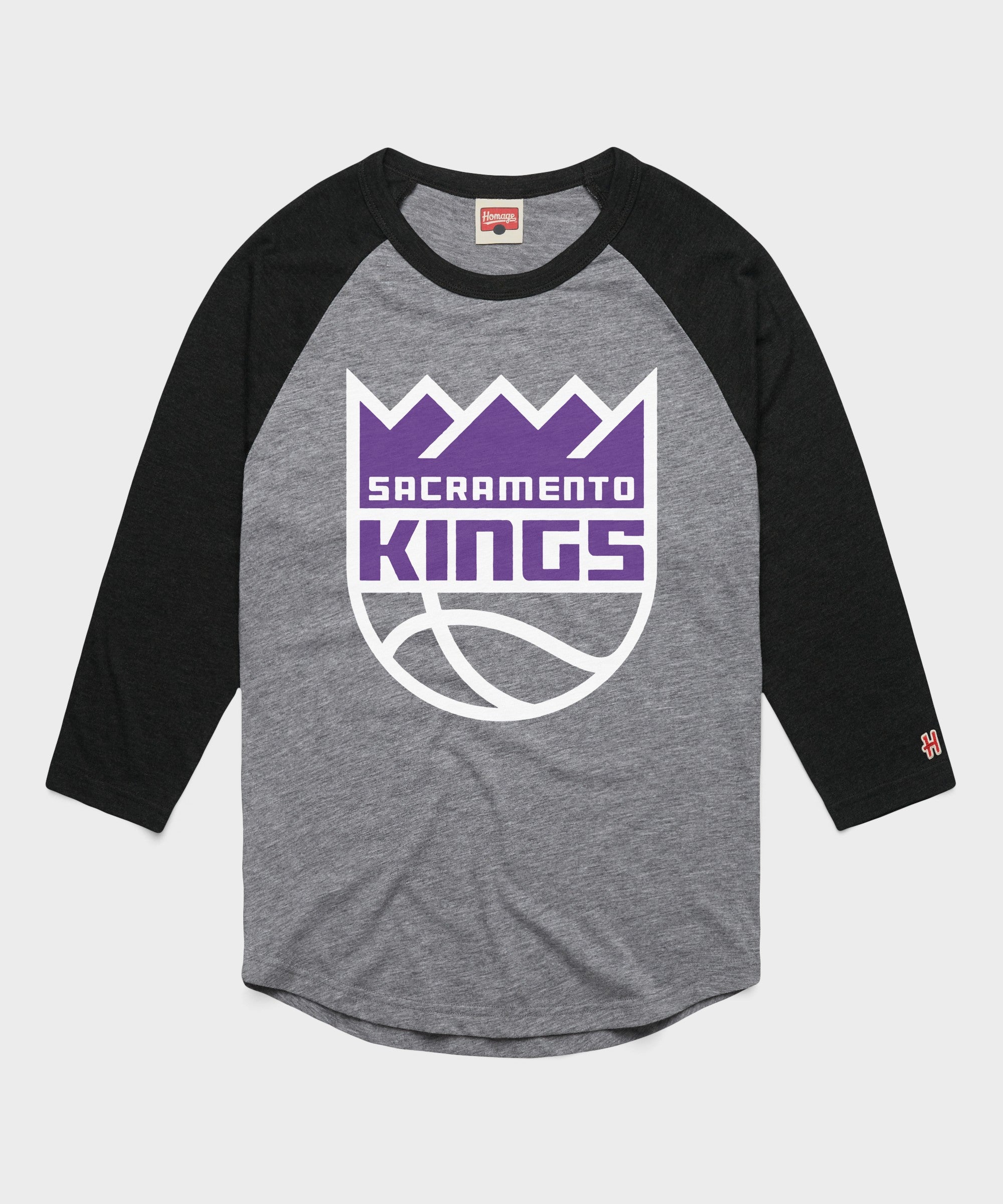 sacramento kings logo raglan