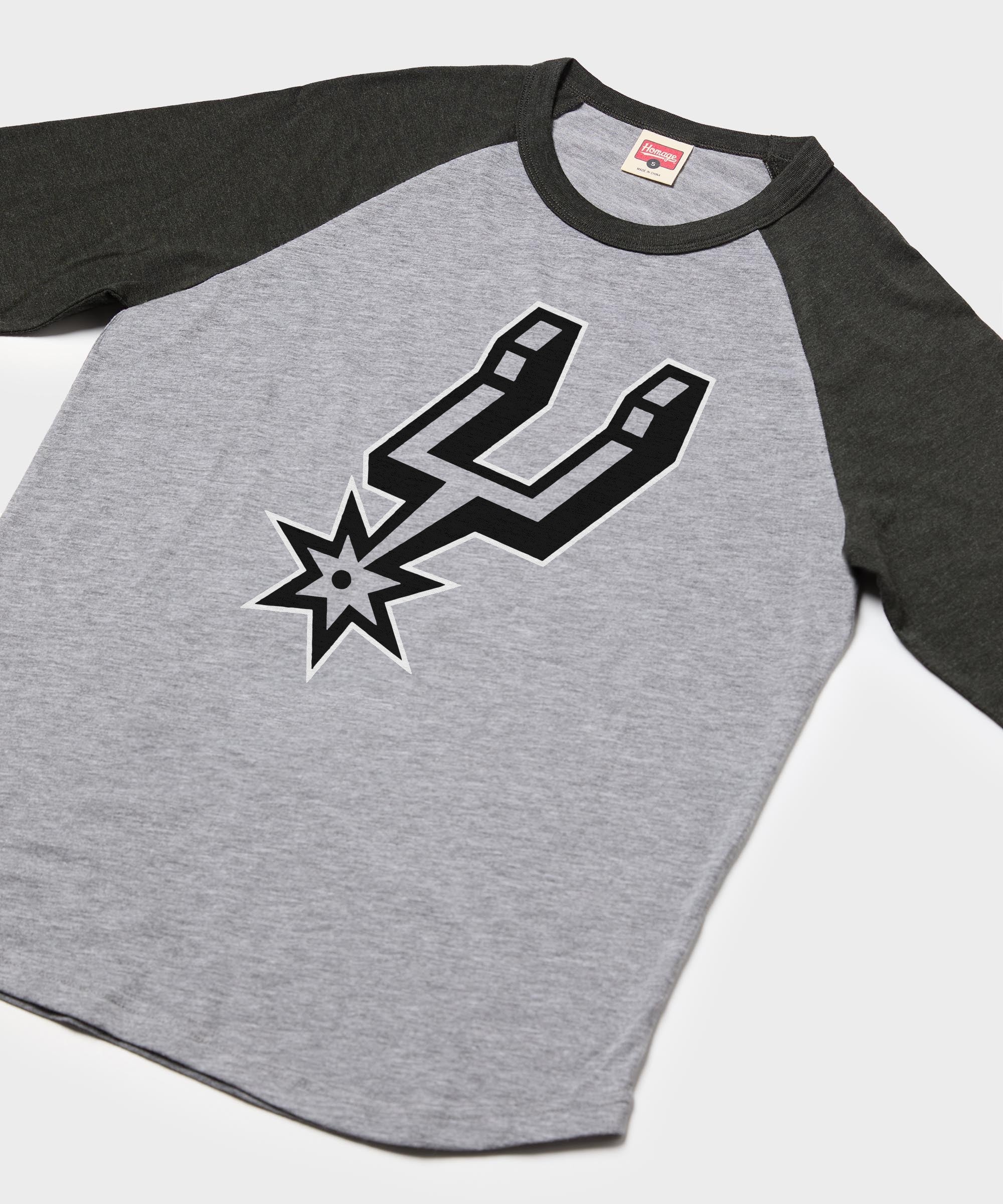 san antonio spurs logo raglan