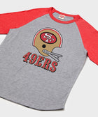 san francisco 49ers big helmet raglan