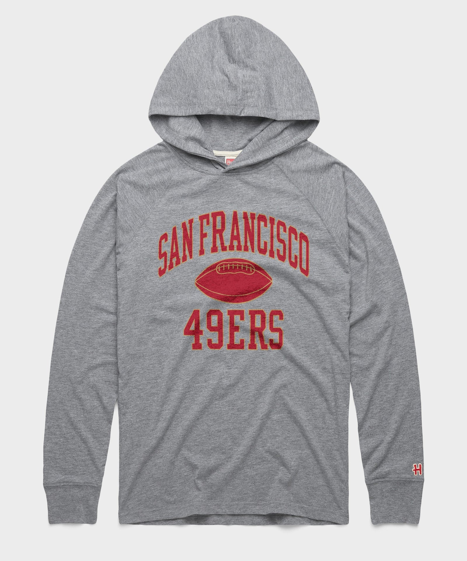 san francisco 49ers gridiron lightweight hoodie