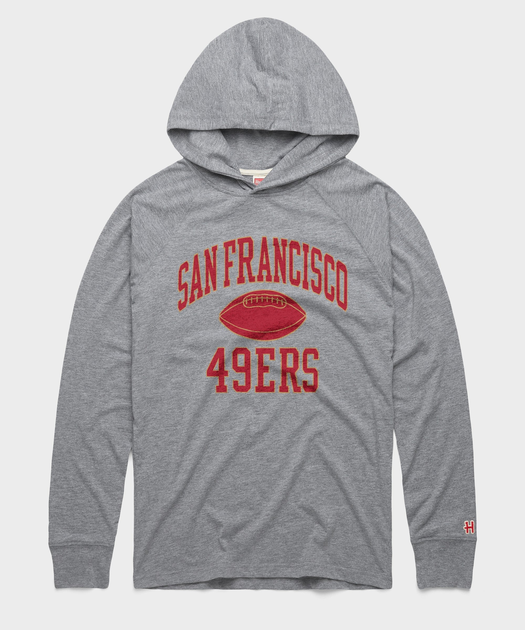 san francisco 49ers gridiron lightweight hoodie
