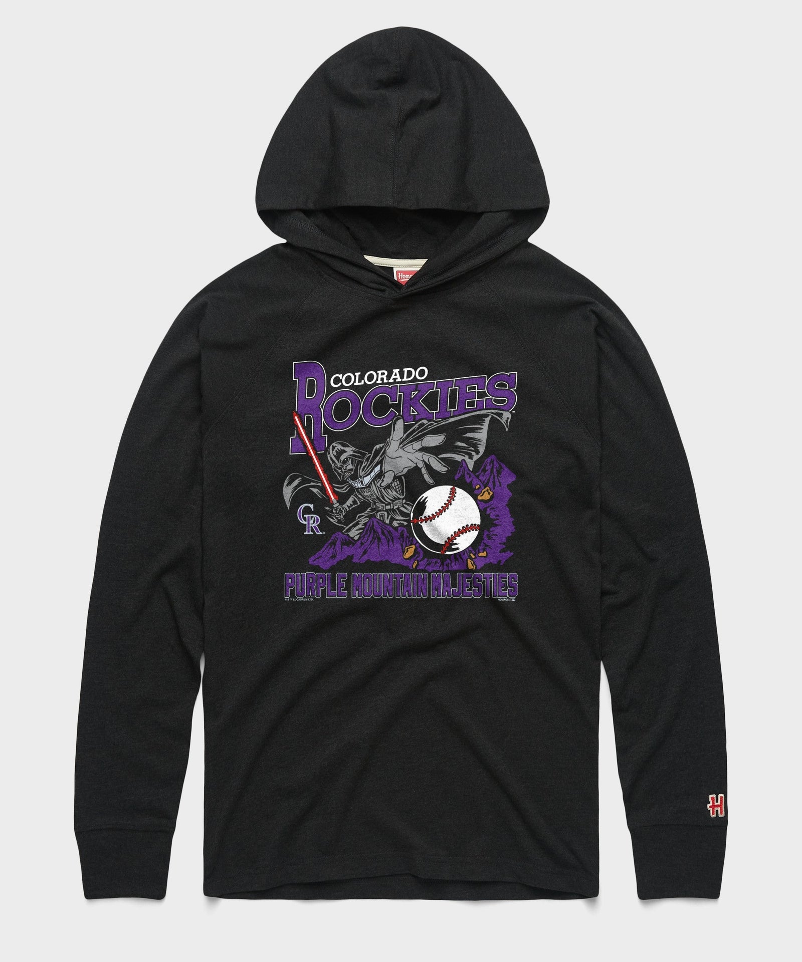 star wars x colorado rockies dark side lightweight hoodie