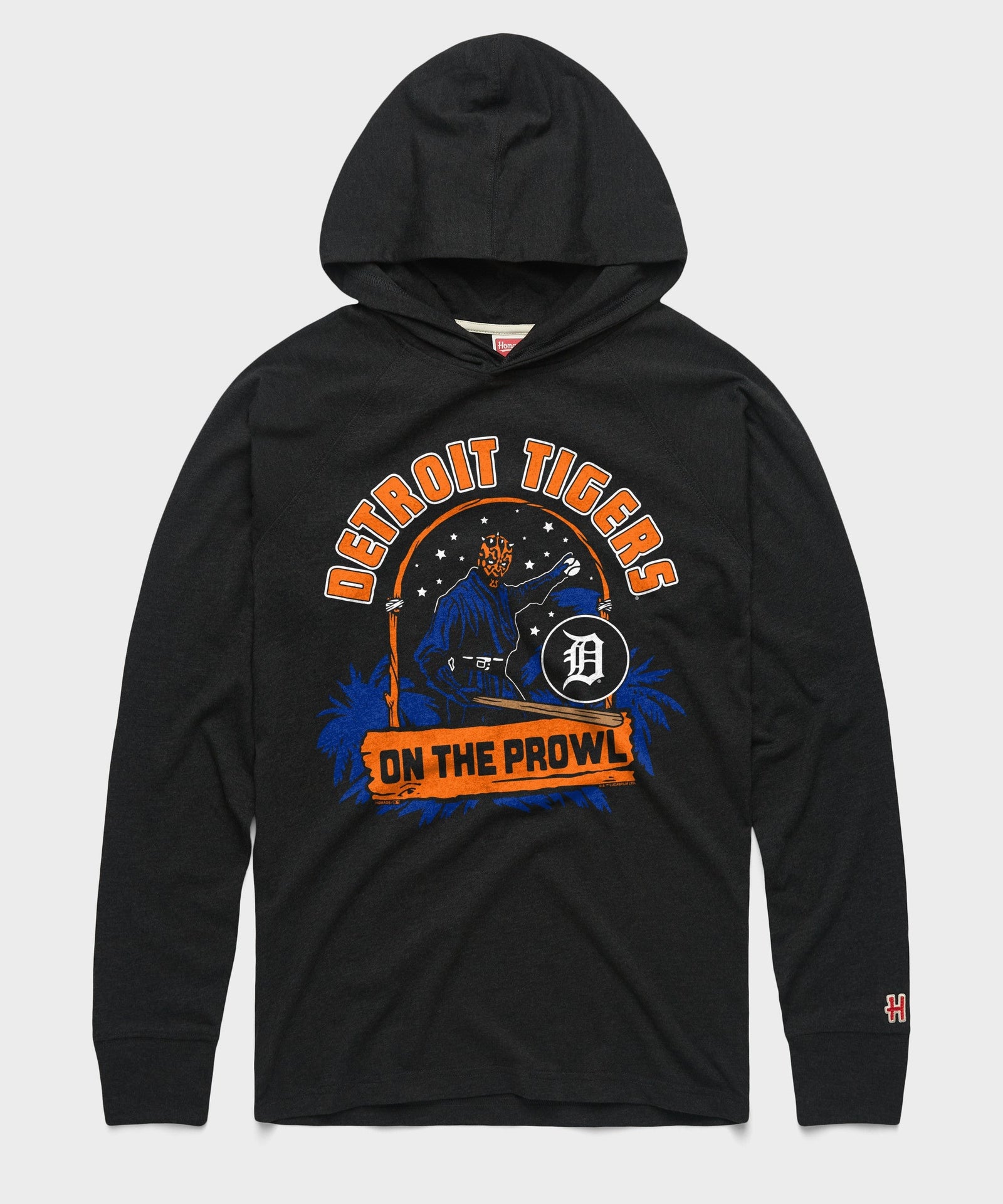 star wars x detroit tigers dark side lightweight hoodie