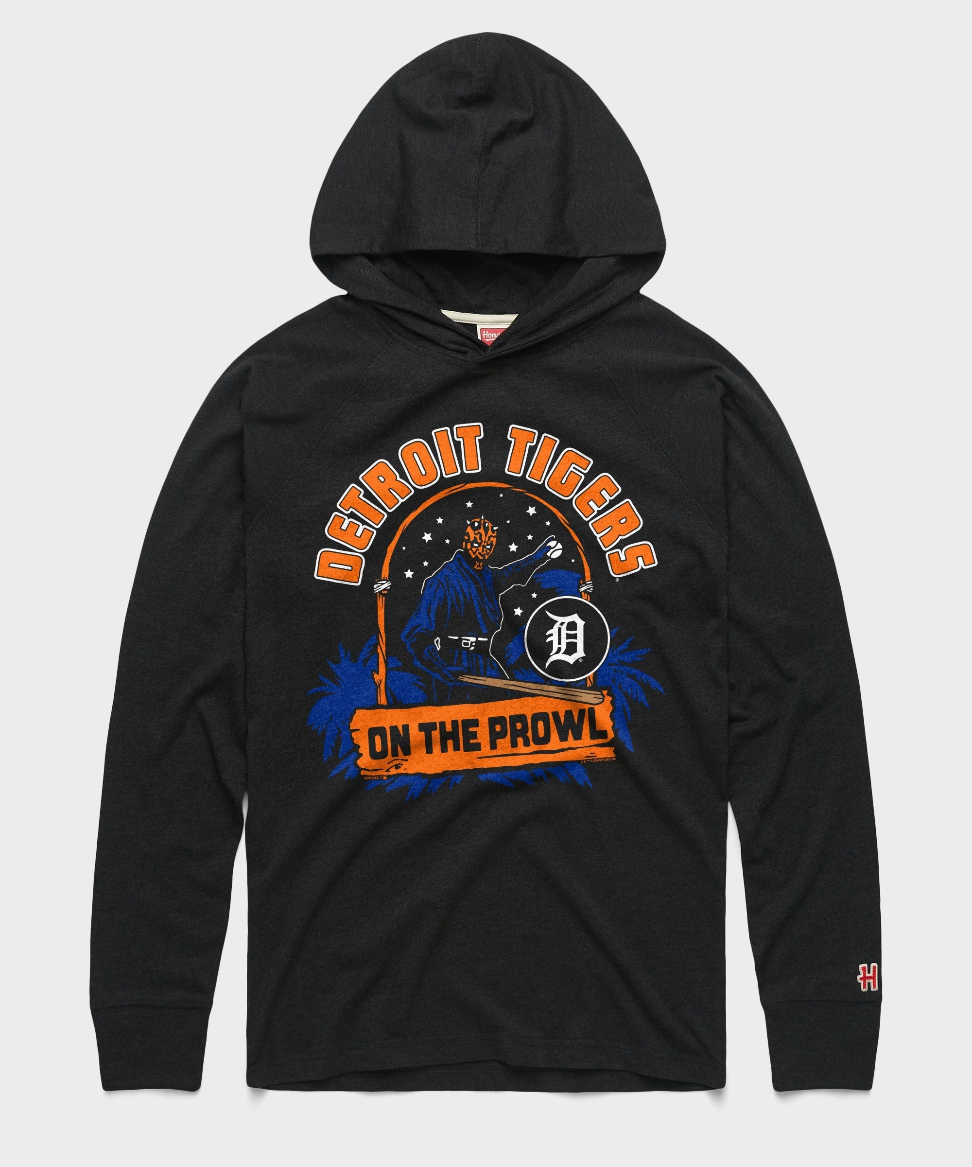 star wars x detroit tigers dark side lightweight hoodie