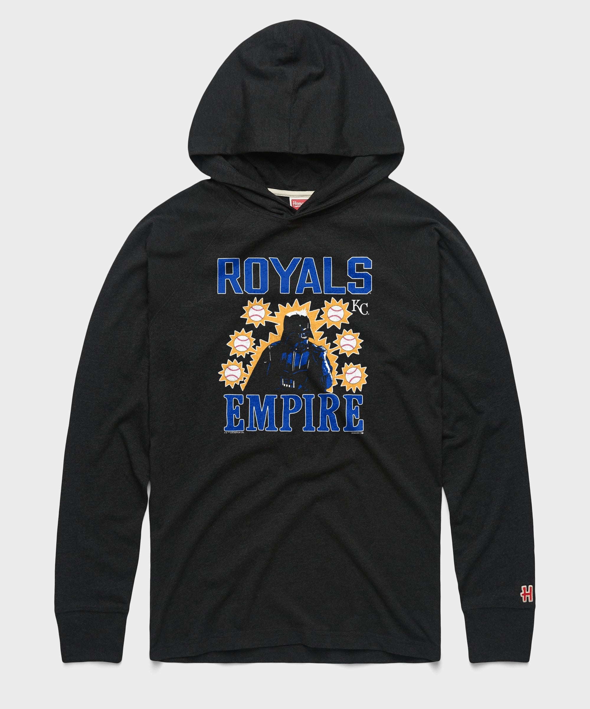 star wars x kansas city royals dark side lightweight hoodie