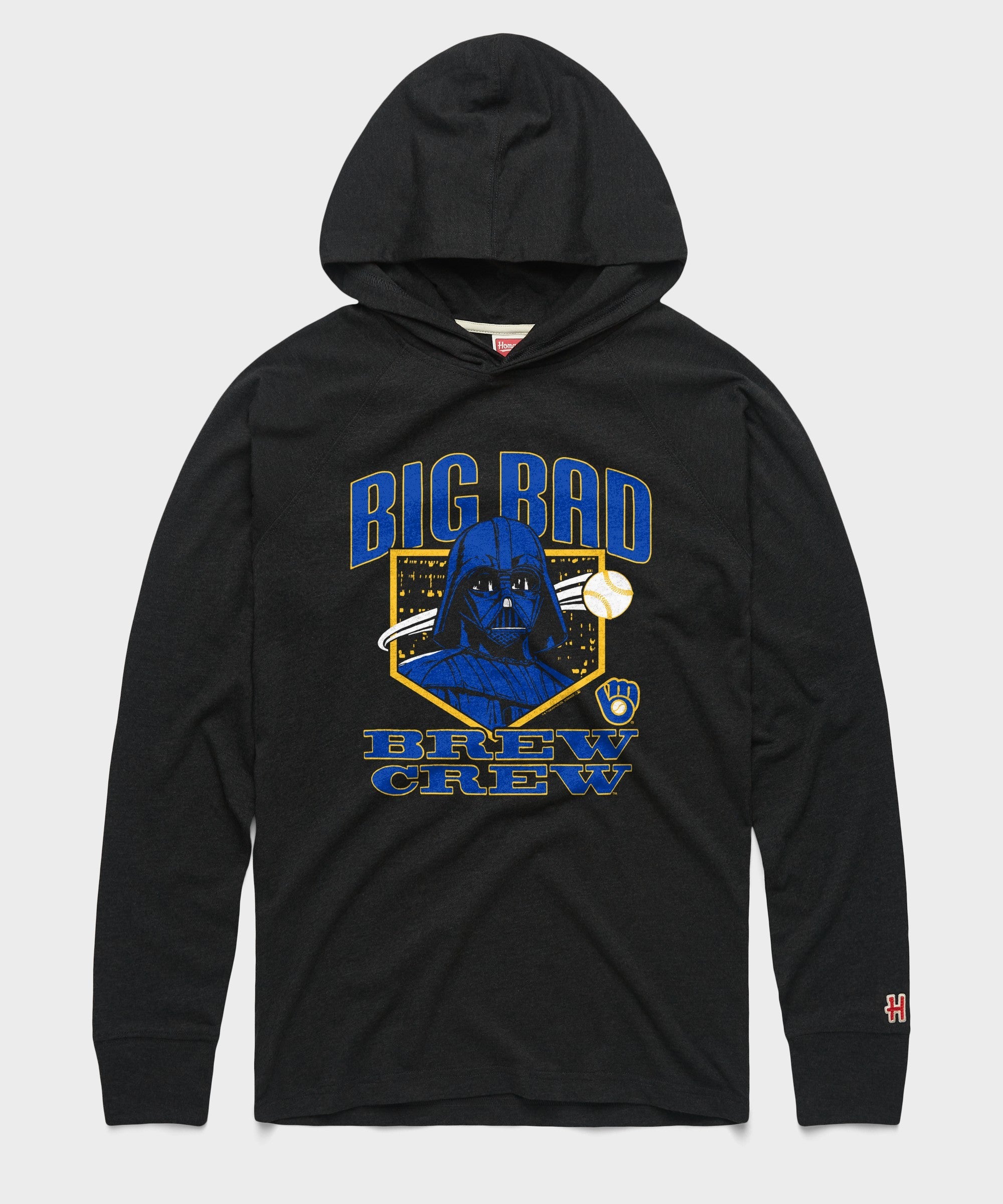 star wars x milwaukee brewers dark side lightweight hoodie
