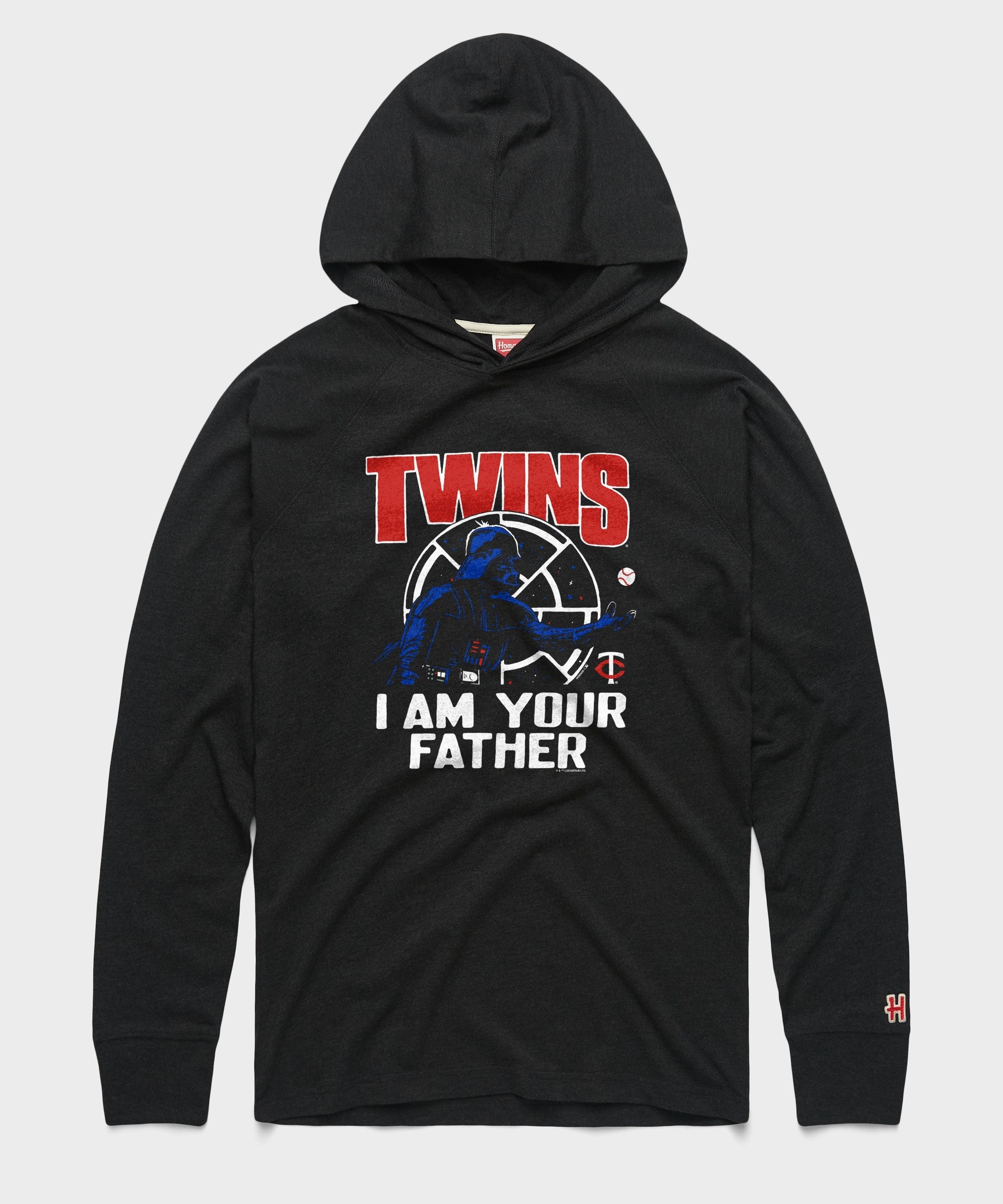star wars x minnesota twins dark side lightweight hoodie
