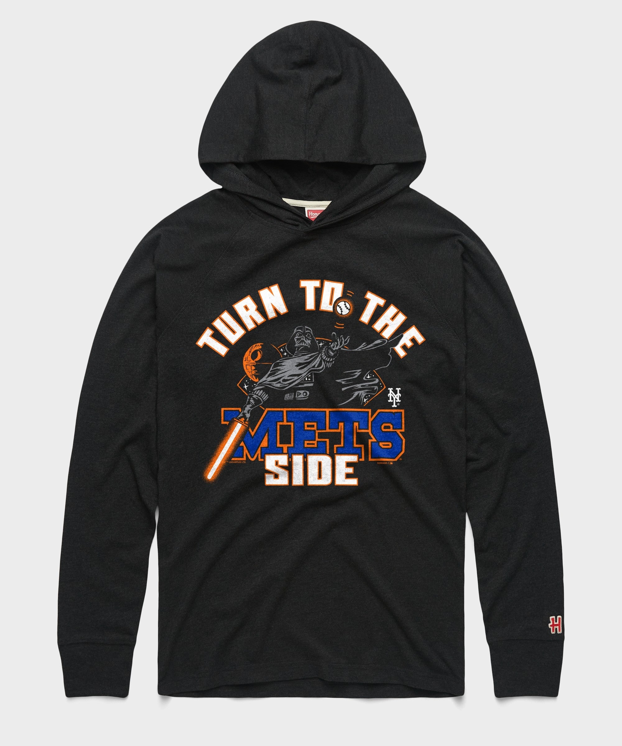 star wars x new york mets dark side lightweight hoodie