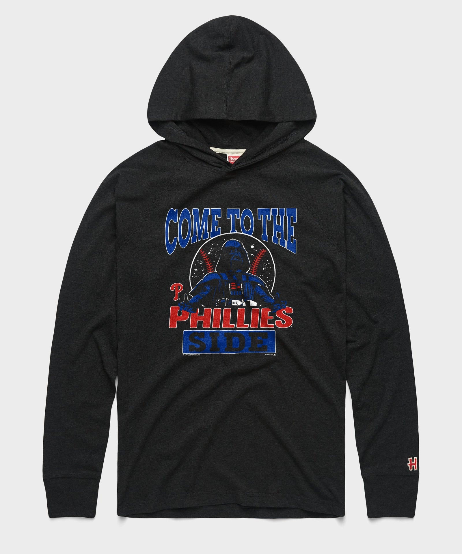 star wars x philadelphia phillies dark side lightweight hoodie