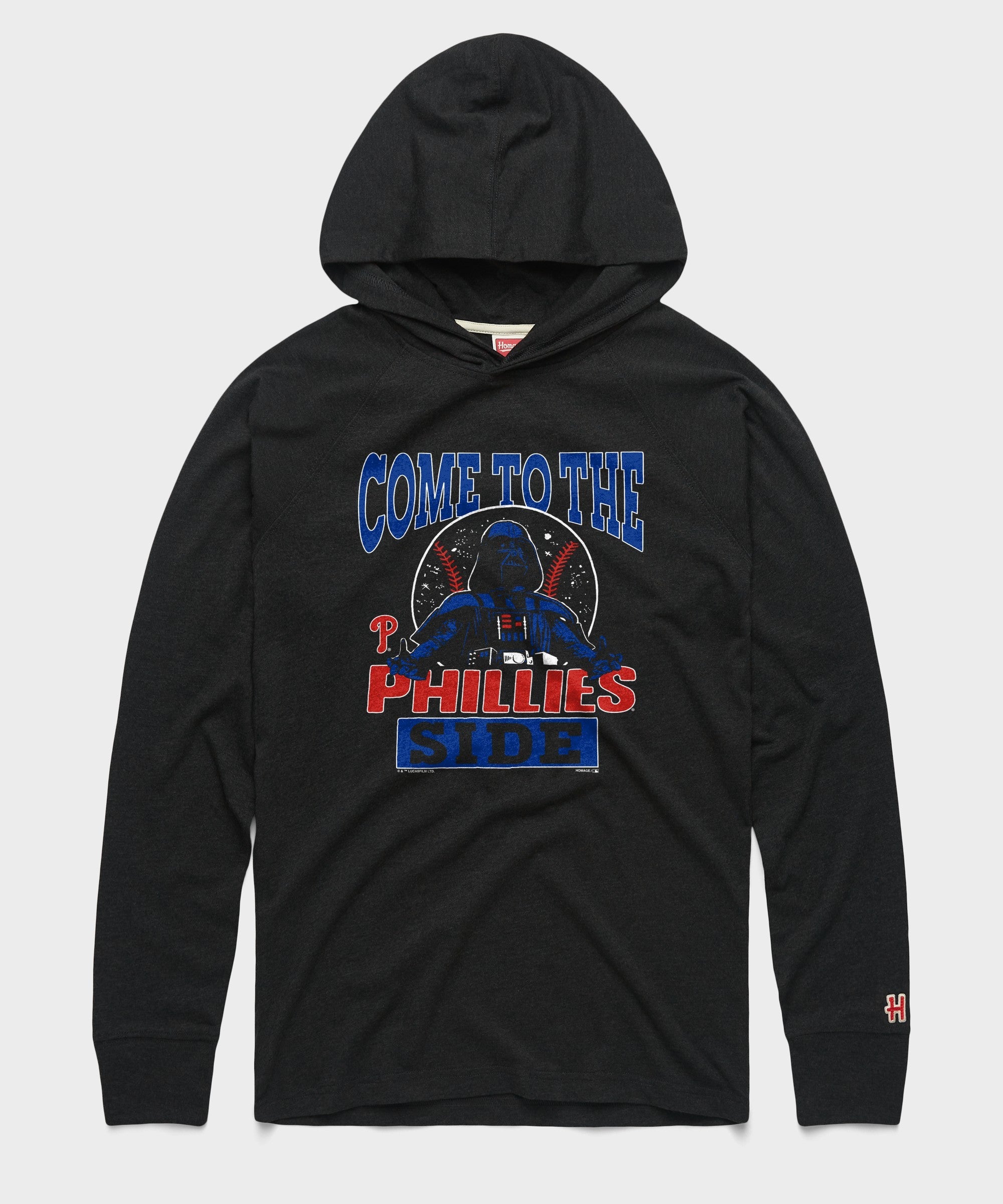 star wars x philadelphia phillies dark side lightweight hoodie