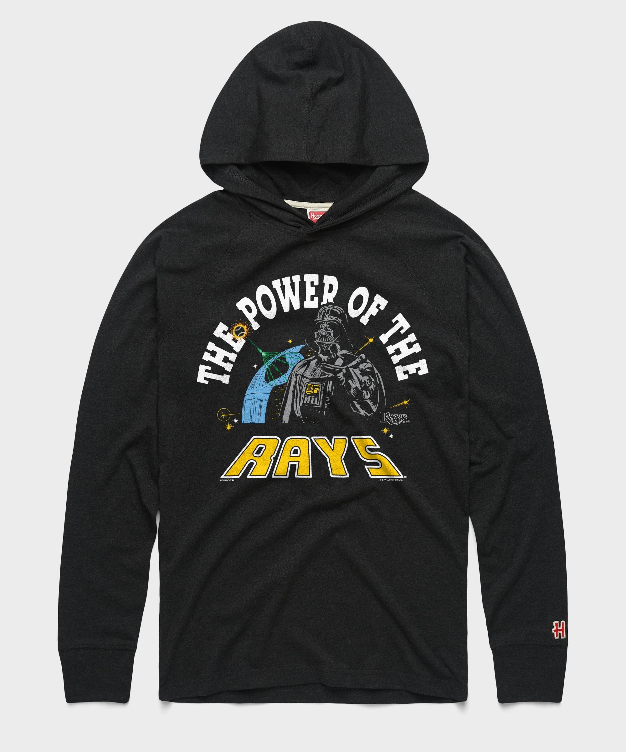 star wars x tampa bay rays dark side lightweight hoodie