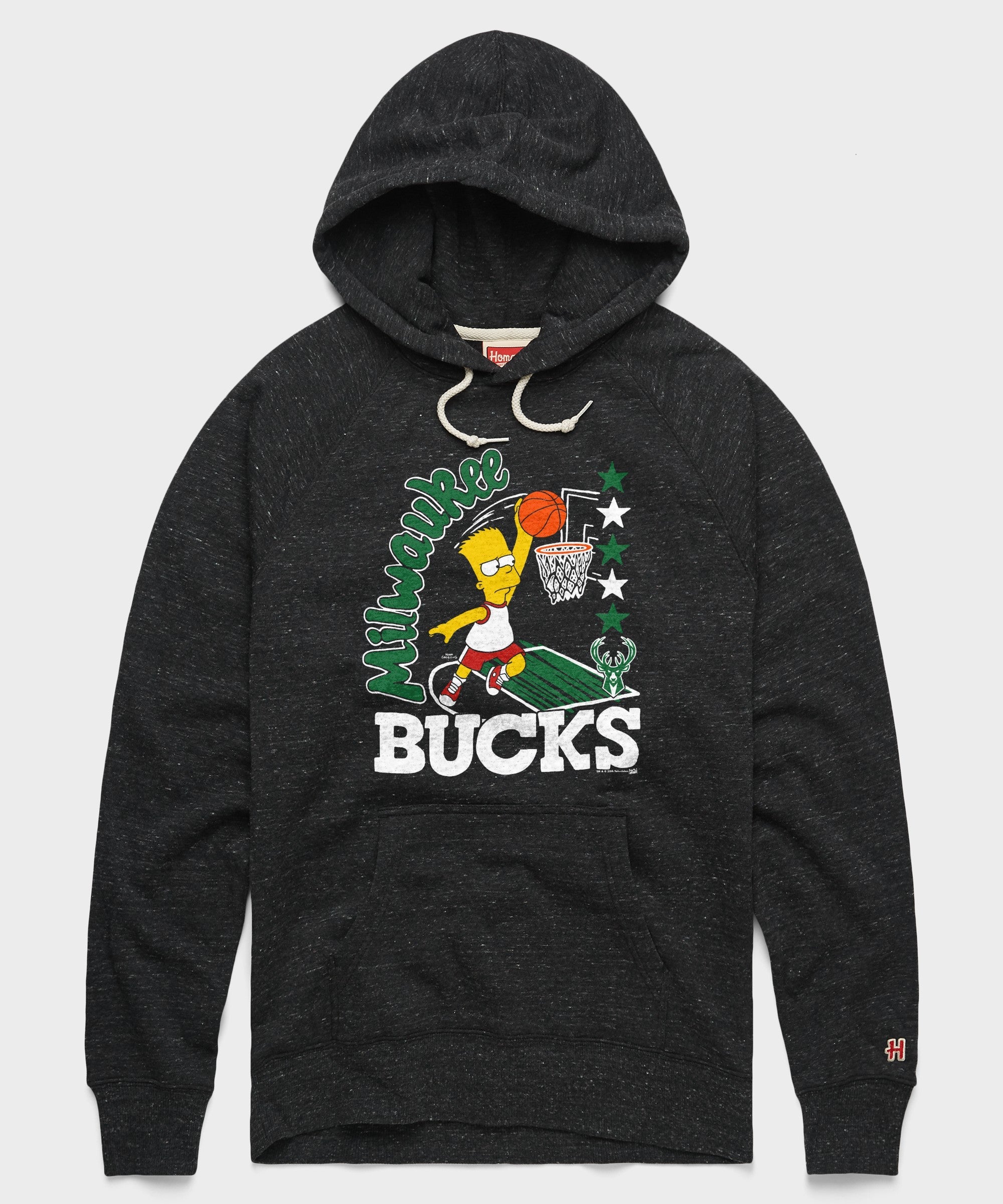 the simpsons bart x milwaukee bucks hoodie
