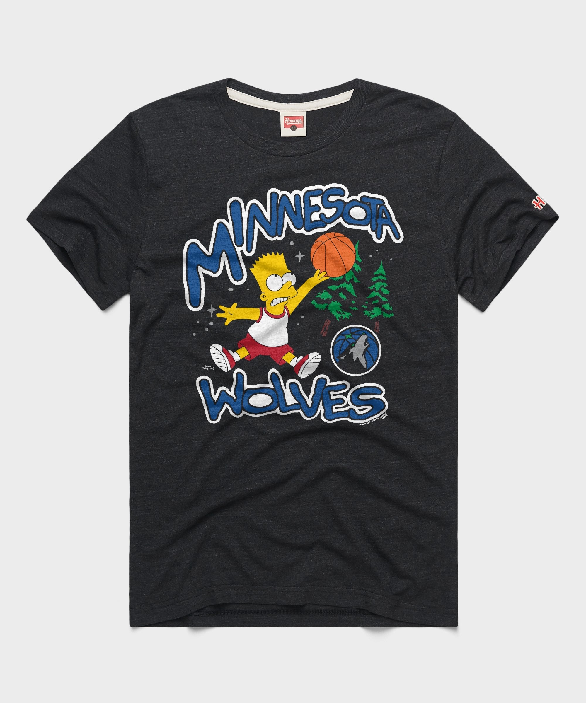 The Simpsons Bart x Minnesota Timberwolves Charcoal