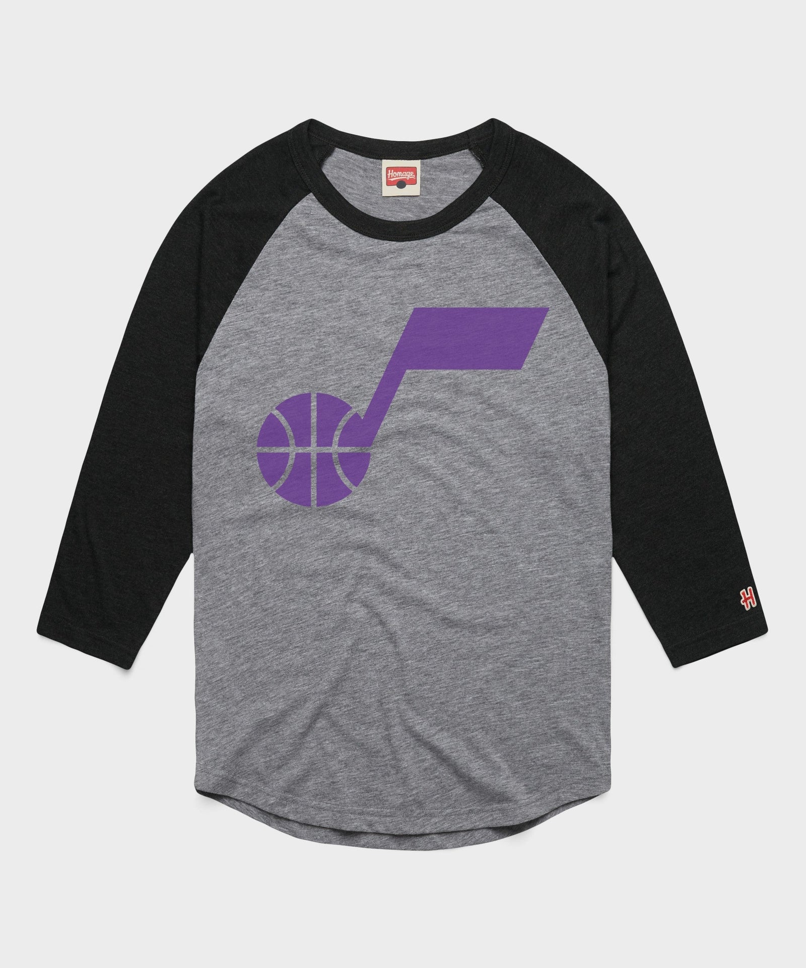 utah jazz logo raglan