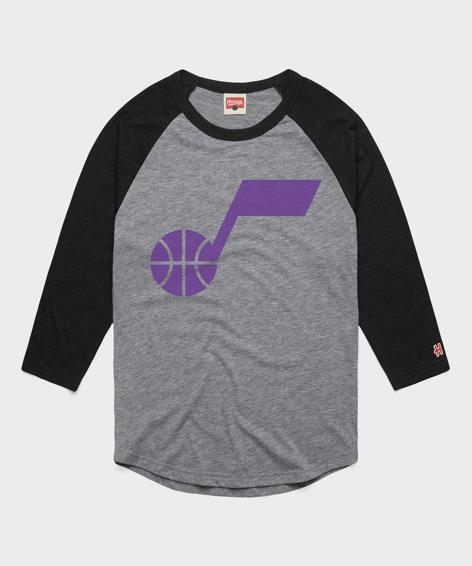 utah jazz logo raglan