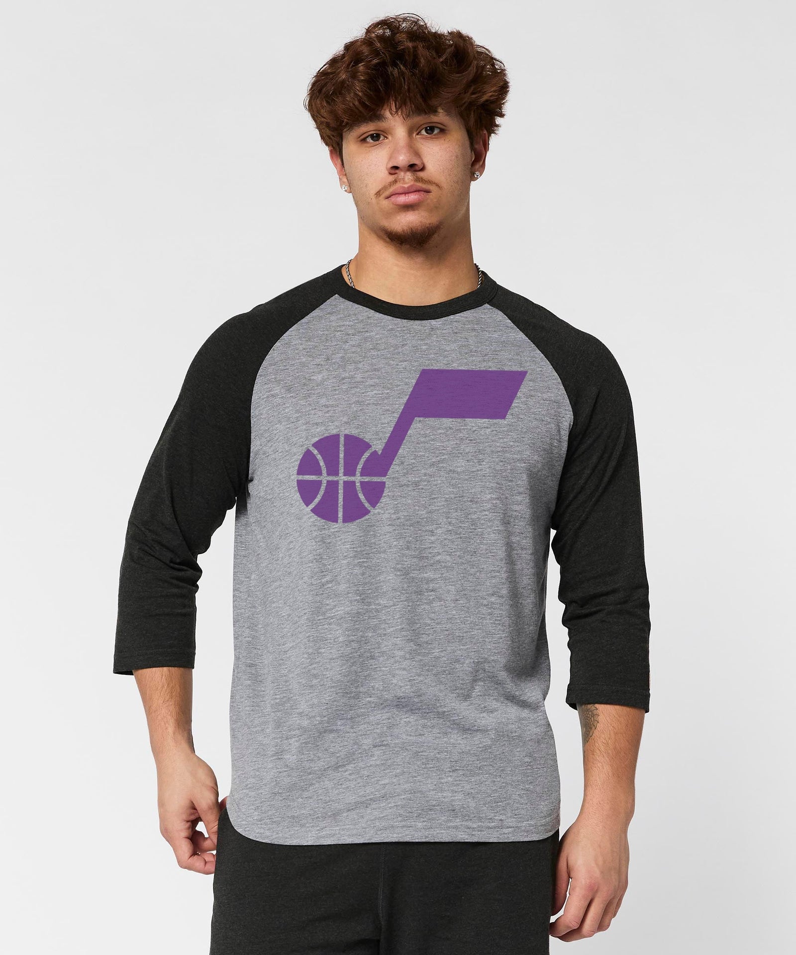 utah jazz logo raglan