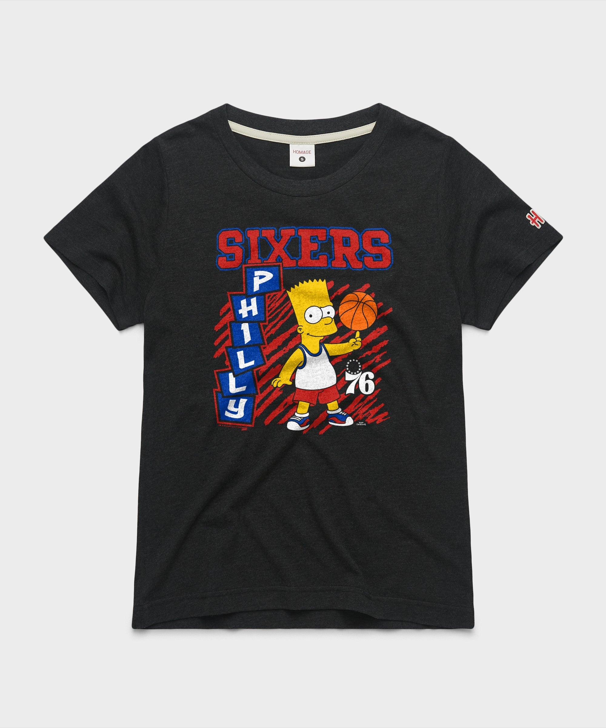 womens the simpsons bart x philadelphia 76ers