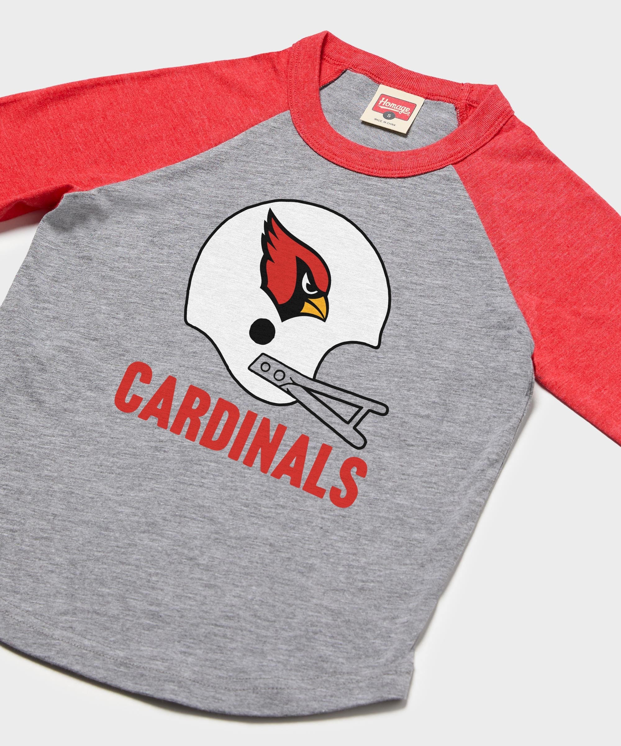 youth arizona cardinals big helmet raglan