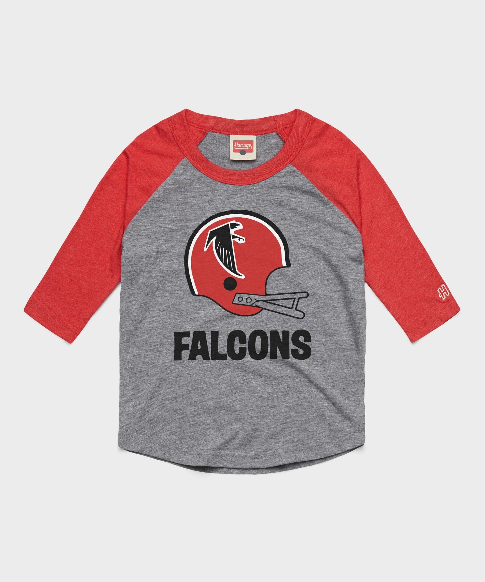 youth atlanta falcons big helmet raglan
